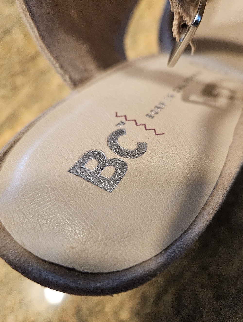 Brand New BC Pointed Ankle-Strap Suede Heels in Taupe 8.5 - Picture 2 of 11